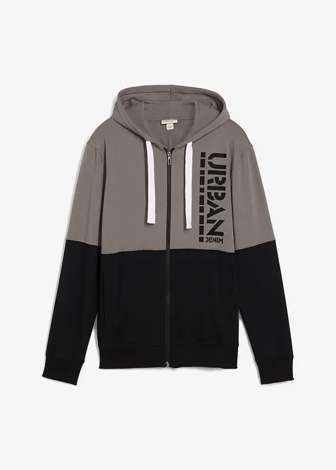 Sweatvest met capuchon van biologisch katoen, bonprix