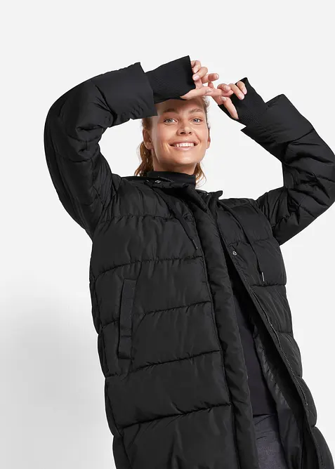 Gewatteerde, lange outdoor jas, waterafstotend, bonprix