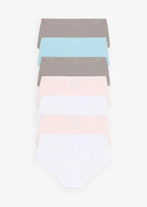 Hipster met biologisch katoen en satijnen strikje (set van 7), bonprix