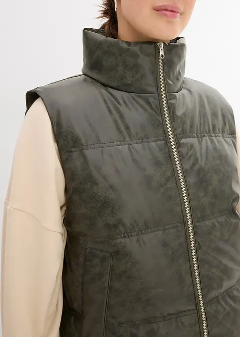 Bodywarmer van imitatieleer, bonprix