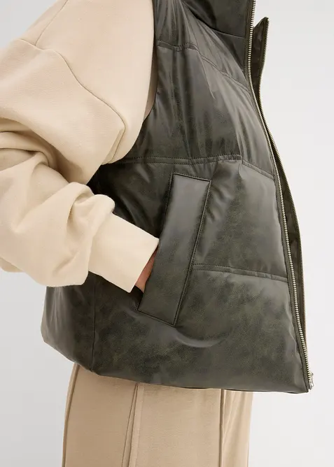 Bodywarmer van imitatieleer, bonprix