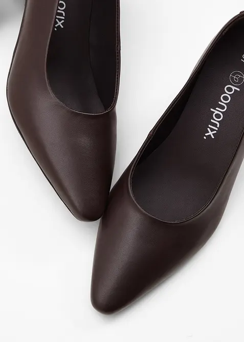 Pumps van leer, bonprix