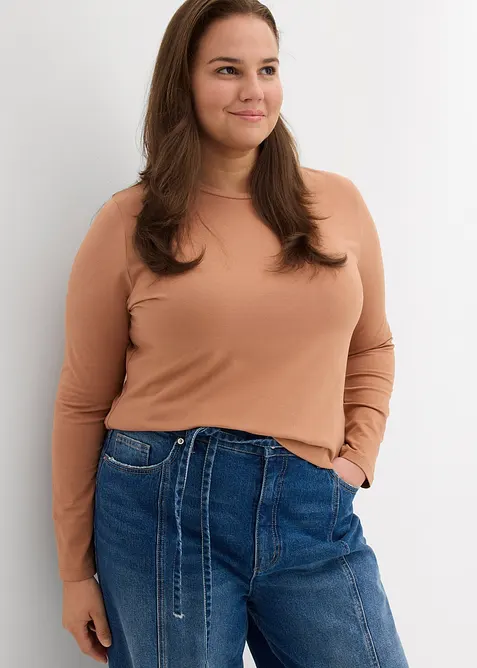 Longsleeve van biologisch katoen (set van 2), bonprix