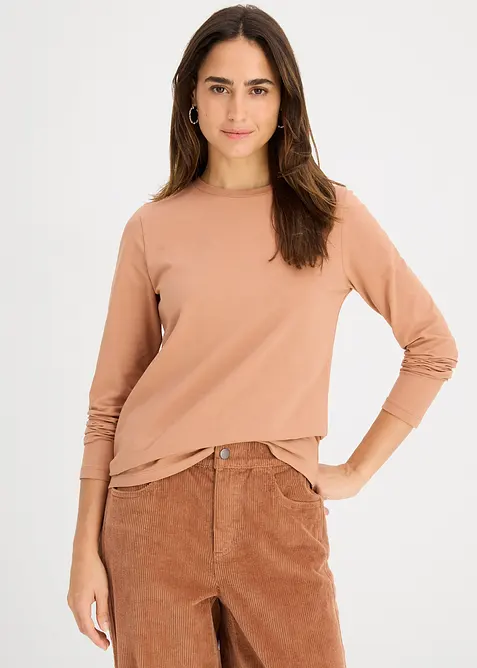 Longsleeve van biologisch katoen (set van 2), bonprix