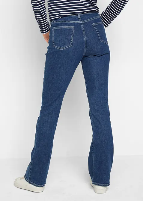 Mid waist jeans met biologisch katoen, bootcut, bonprix