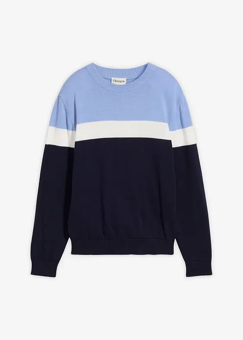 Fijngebreide trui van katoen, bonprix