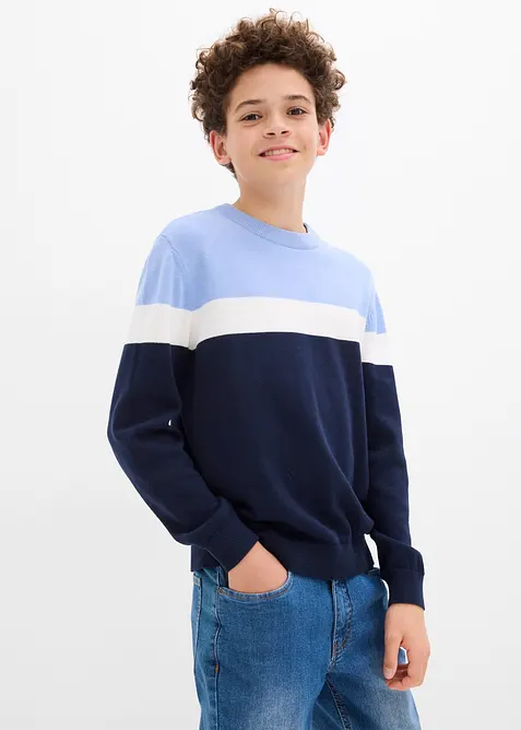 Fijngebreide trui van katoen, bonprix