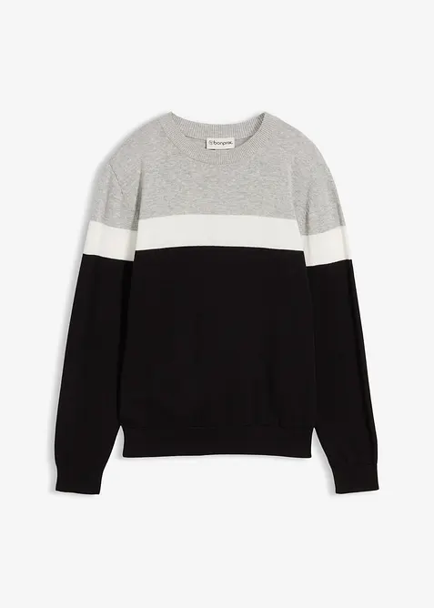 Fijngebreide trui van katoen, bonprix