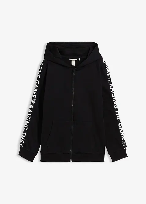 Sweatvest met capuchon van biologisch katoen, bonprix