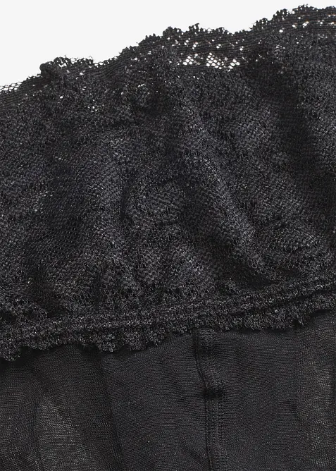 Transparante panty met kant aan de boord, 15 DEN, bonprix