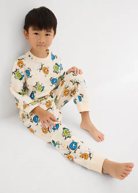 Pyjama van biologisch katoen (4-dlg. set), bonprix
