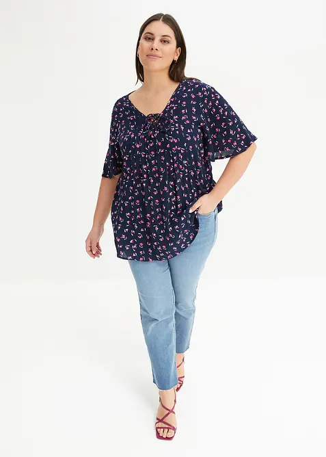 Tuniek met vetersluiting, bonprix