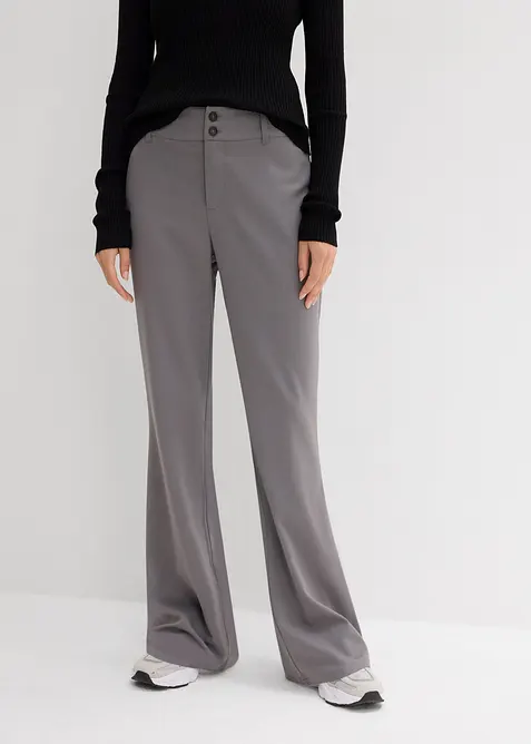 Flared broek met hoge taille, bonprix