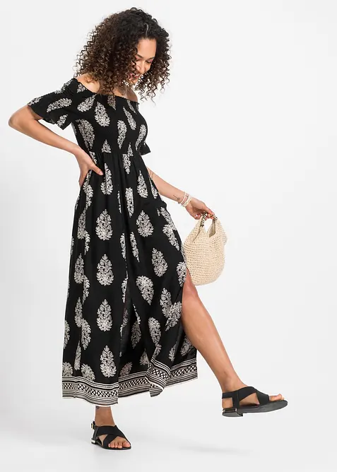 Carmen jurk van soepel viscose, bonprix