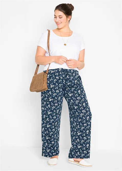 Palazzo broek in een viscosemix, bonprix