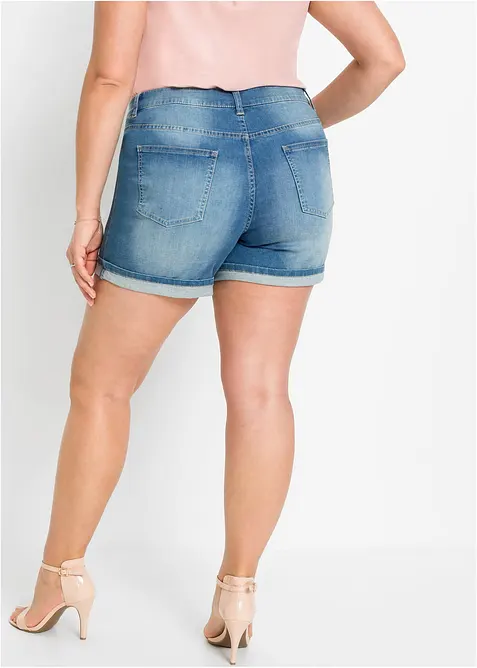 Jeans short met versiering, mid waist, bonprix