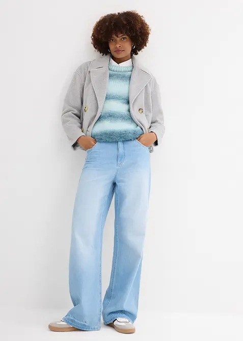 Grof gebreide trui in een zachte wolmix, bonprix