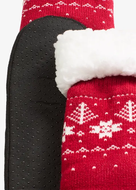 Huissokken met stroeve zool en teddy voering, bonprix