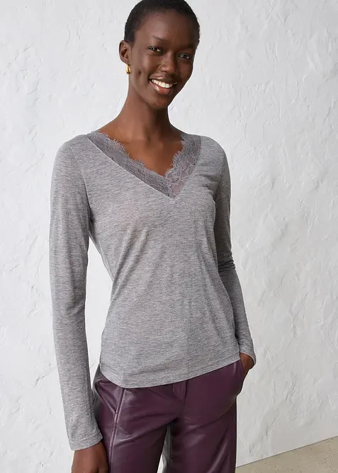 Shirt met wol, bonprix