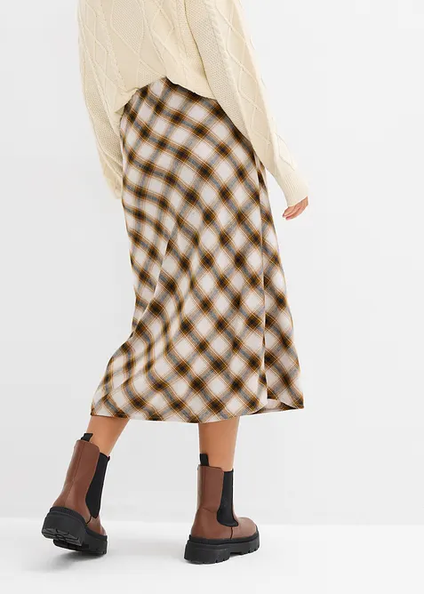 Flanel midirok van katoen, bonprix