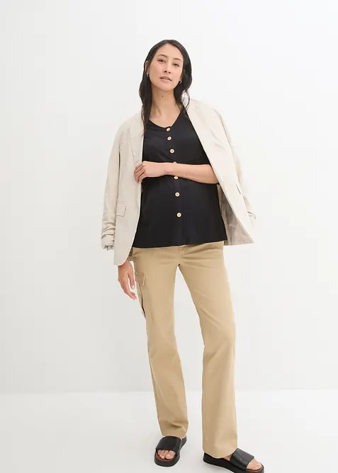 2-in-1 zwangerschaps- en borstvoedingstop van biologisch katoen, bonprix