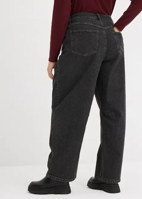 Barrel jeans mid waist, bonprix