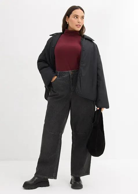 Barrel jeans mid waist, bonprix