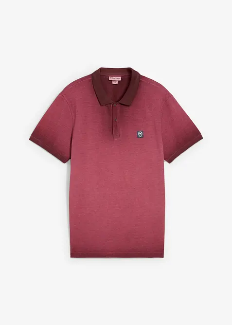 Piqué poloshirt in washed out used look, bonprix