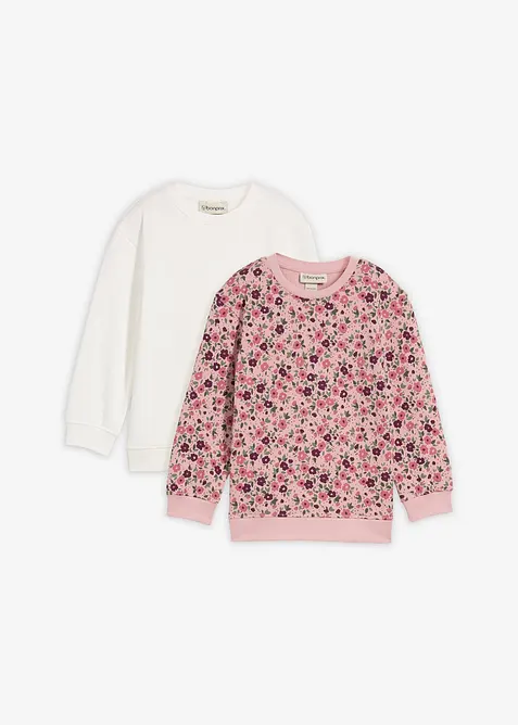 Sweater van biologisch katoen (set van 2), bonprix