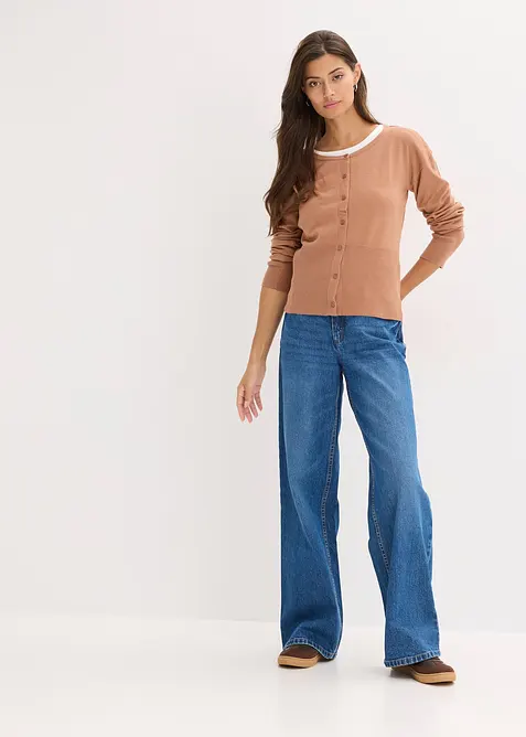 Fijn gebreid vest van soepele viscose, bonprix