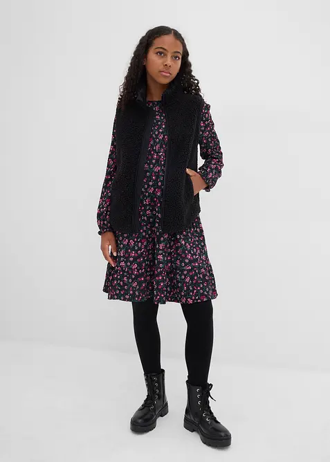 Jersey jurk van gestructureerde crinkle, bonprix