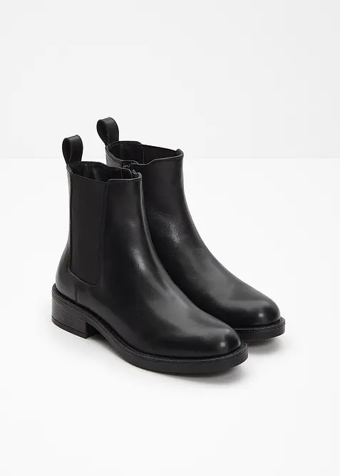 Chelsea boots van leer, bonprix