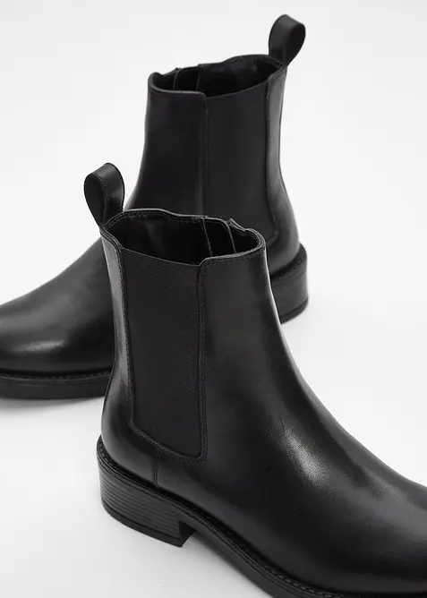 Chelsea boots van leer, bonprix