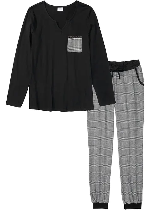 Pyjama met flanellen broek, bonprix