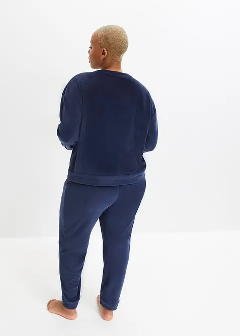 Nicki fluwelen huispak, bonprix