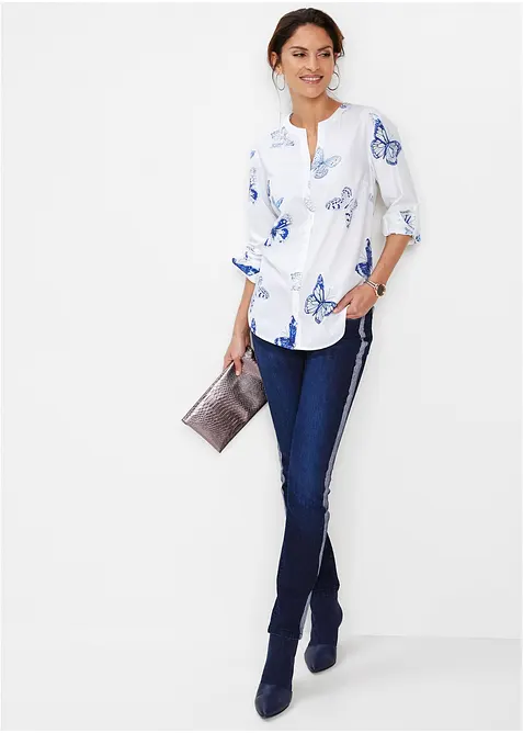 Gedessineerde blouse van viscose, bonprix