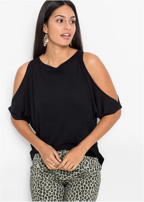 Cold shoulder shirt van viscose, bonprix