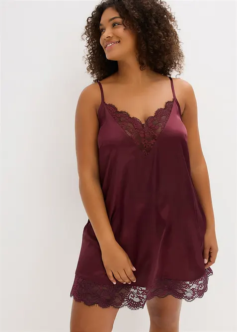 Slipdress met glanseffect, bonprix