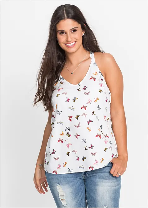 Blousetop van viscose, bonprix