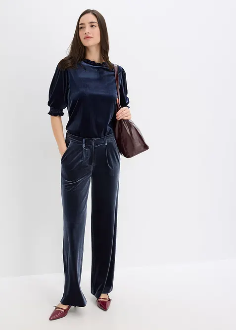 Shirt van zacht fluweel, bonprix