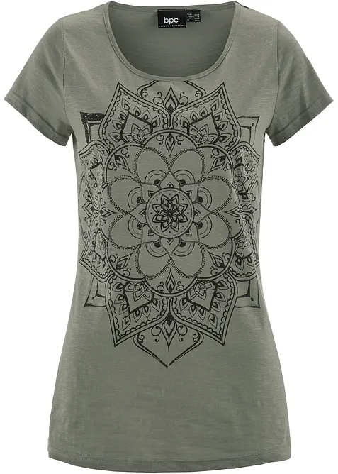 Shirt van effectgaren, korte mouw, bonprix