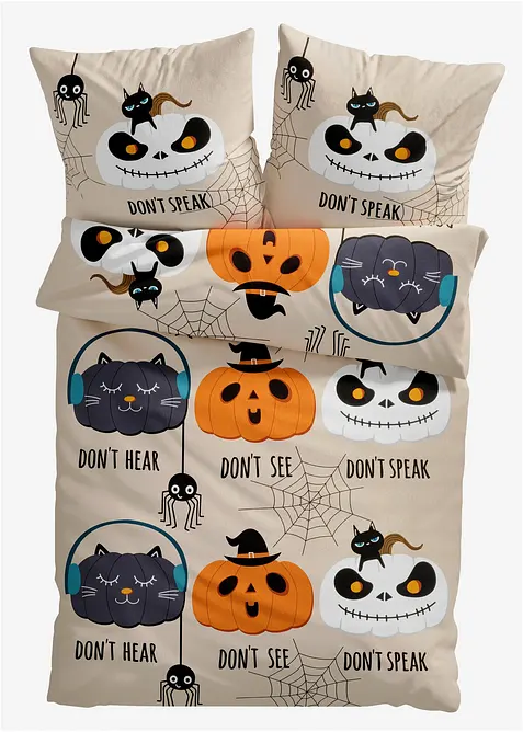 Dekbedovertrek met pompoenen, bonprix