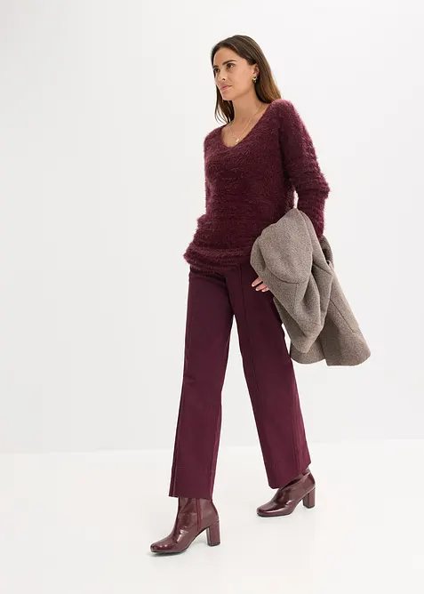 Lange fluffy trui, bonprix