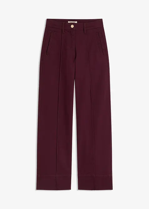 Twill broek met bies en kleine zak, bonprix