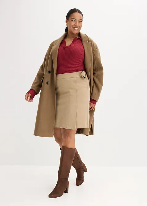 Wikkelrok met visgraatpatroon, bonprix