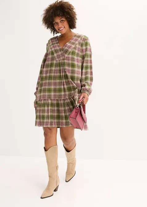 Mini jurk van katoenmix, bonprix