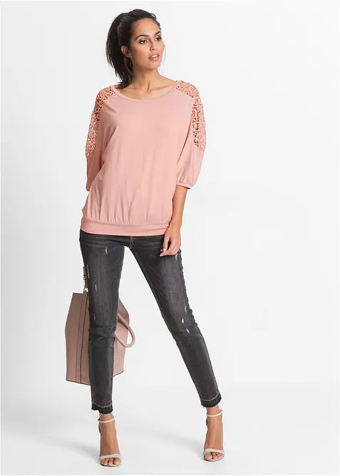 Oversized shirt in een viscosemix, bonprix