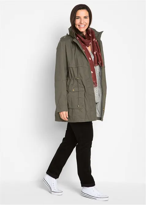 Katoenen parka met jersey voering, bonprix