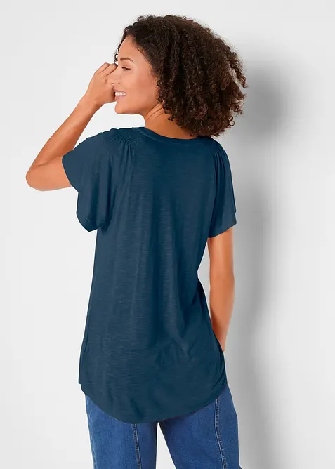 Shirt van slub garen met vleugelmouwen, bonprix