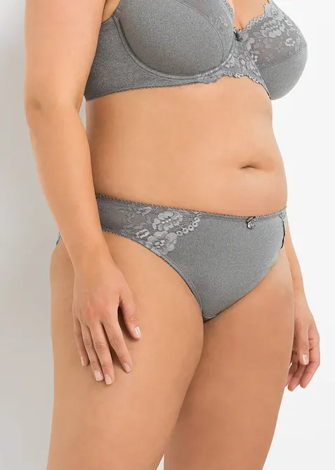 Slip met subtiel kant (set van 2), bonprix